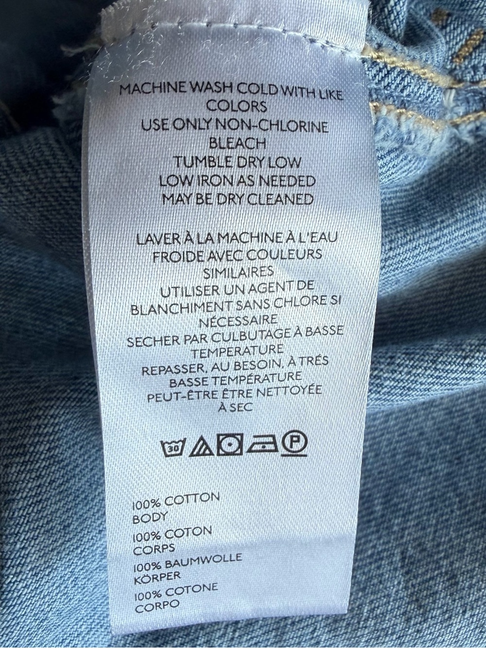 We The Free Edie Denim Skirtall Size Large Medium Blue Wash Cotton Overall Dress - Picture 9 of 9